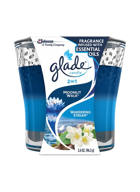 Glade 2-in-1 Moonlit Walk Fragrance Candle, Multicolour