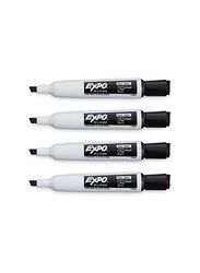 Expo Magnetic Dry Erase Markers with Eraser, 4 Pieces, Black