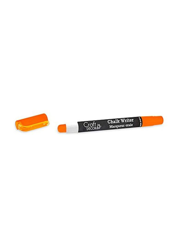 Craft Decor Chalk Writer Wet Erasable Marker, Black/Orange