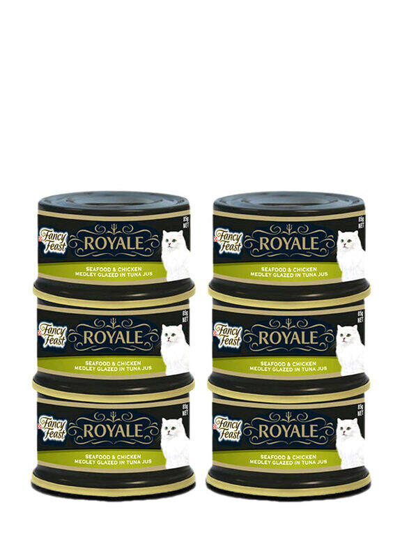 Purina Fancy Feast Royale Seafood and Chicken for Cats, Pack of 6 x 85g