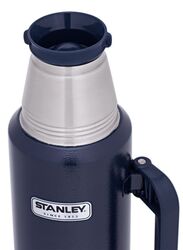 Stanley 1.3 Ltr Classic Vacuum Bottle, Silver/Navy