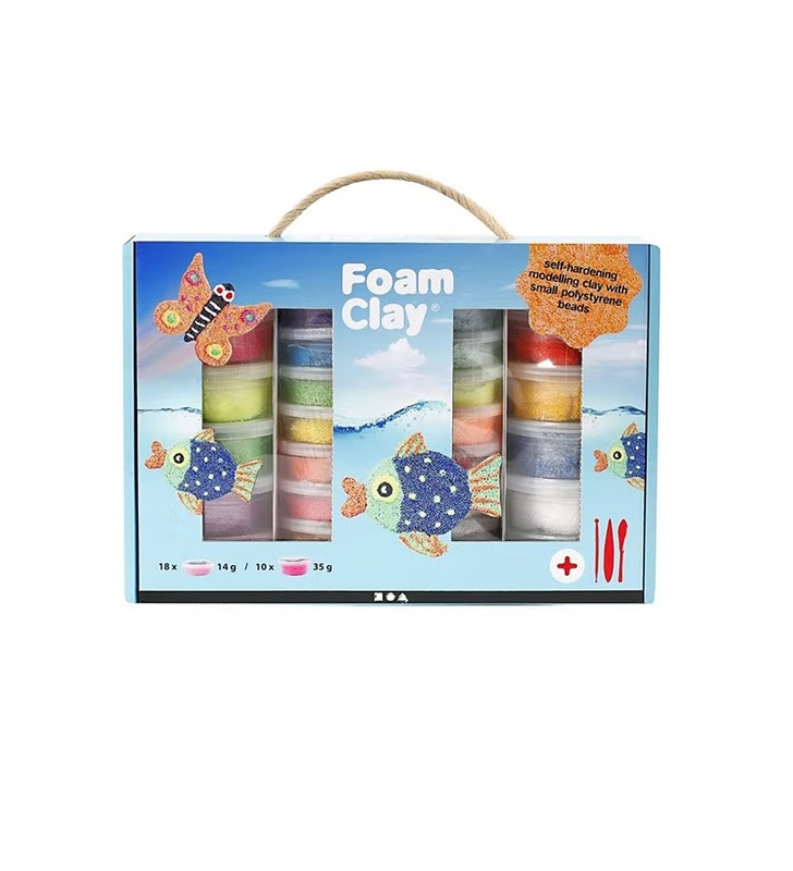 Creativ Assorted Self Hardening Modelling Foam Clay, Multicolor