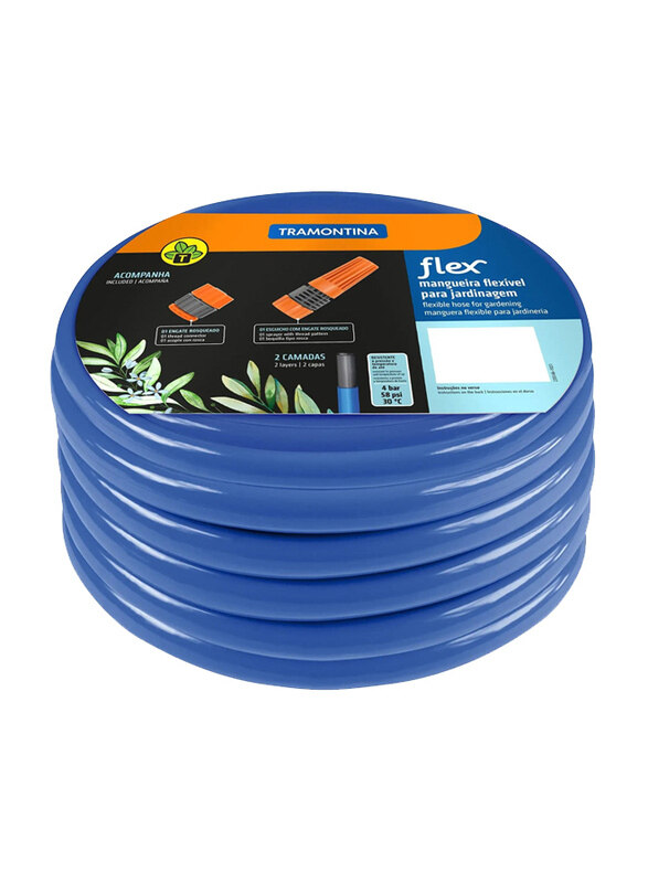 

Tramontina Flex Garden Hose, 10 Meter, Blue