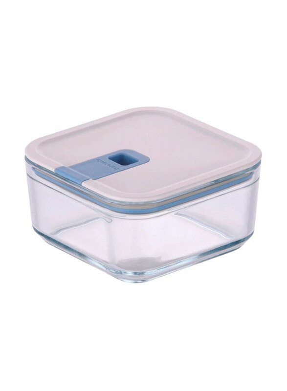 

Neoflam 1100ml Perfect Seal Square Glass Storage Container, Clear