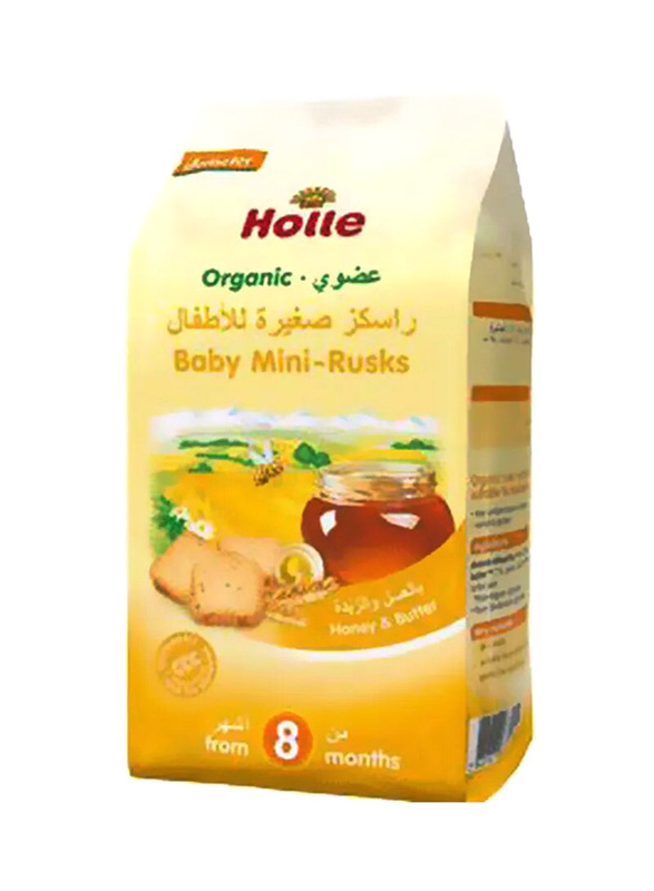 Holle Organic Honey and Butter Baby Mini-Rusks, 100g