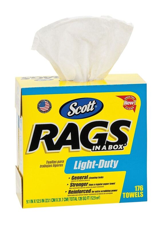 Scott Light-Duty Rag, White