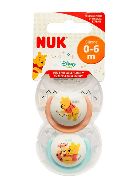 

Nuk Disney Baby Silicone Soother 0-6 Months, 2 Pieces, Multicolour
