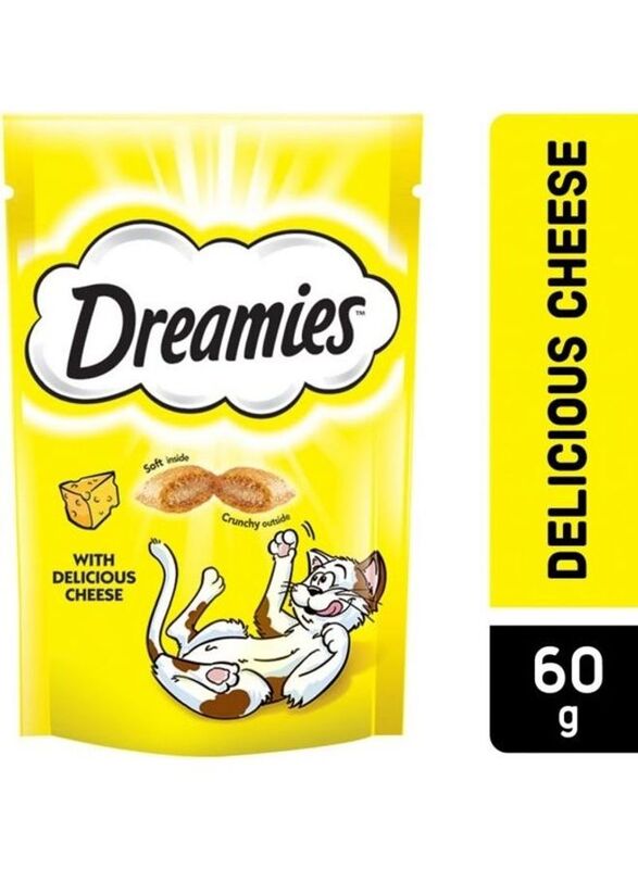 Dreamies Delicious Cheese Treats Dry Cat Food, 60g