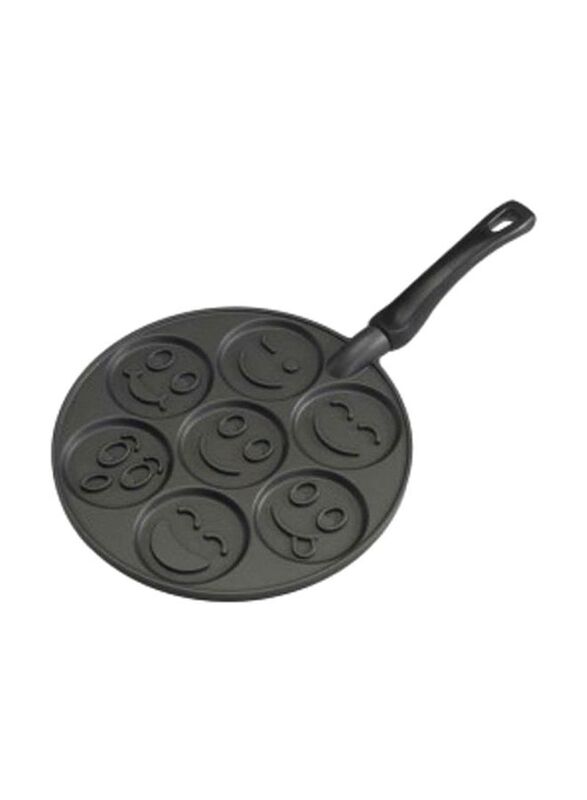 Nordic Ware Smiley Face Pancake Pan, Black