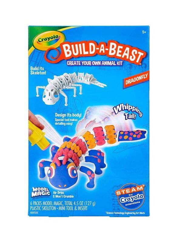 

Crayola Build A Beast Dragonfly Model Magic Craft Kit, 7 Pieces, Ages 5+, Multicolour