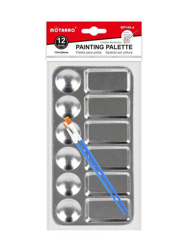 

Motarro 12 Grids Painting Palette Tray, 110 x 230mm, Silver
