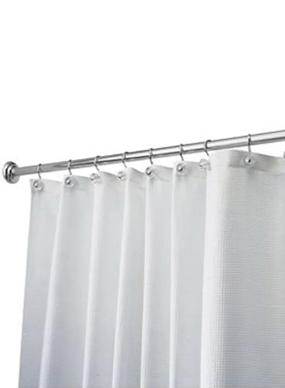 

InterDesign Carlton Shower Curtain, White