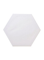 Phoenix Hexagon Shaped Stretched Cotton Canvas, White