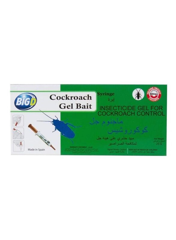 Big D Cockroach Gel Bait, 25g, Red/White/Green