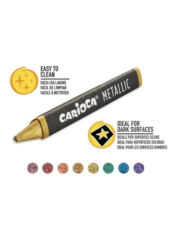 Carioca Jumbo Wax Crayons, 8 Pieces, Multicolour