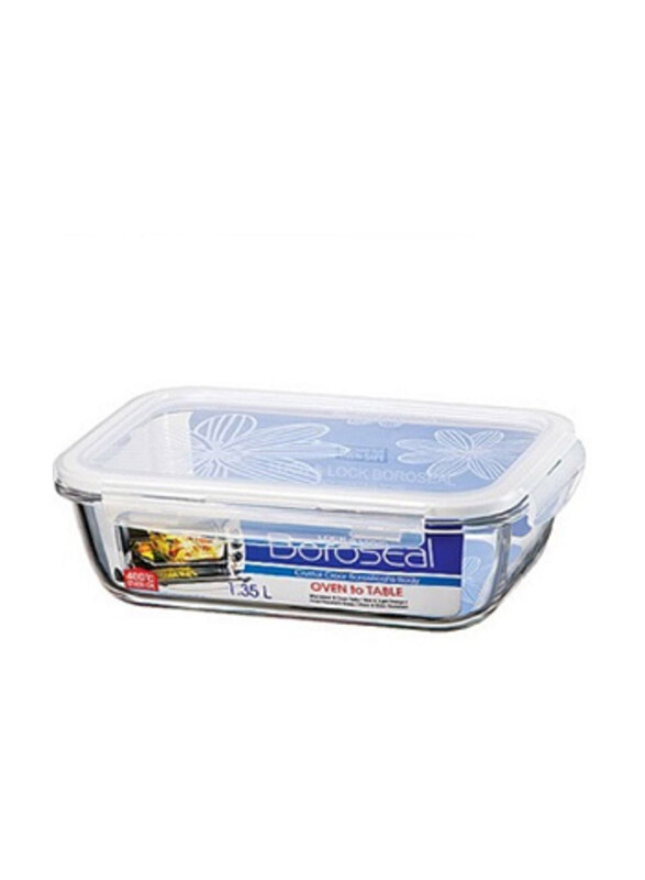 

Lock & Lock 1.35L Boroseal Glass Rectangular Food Container, Clear