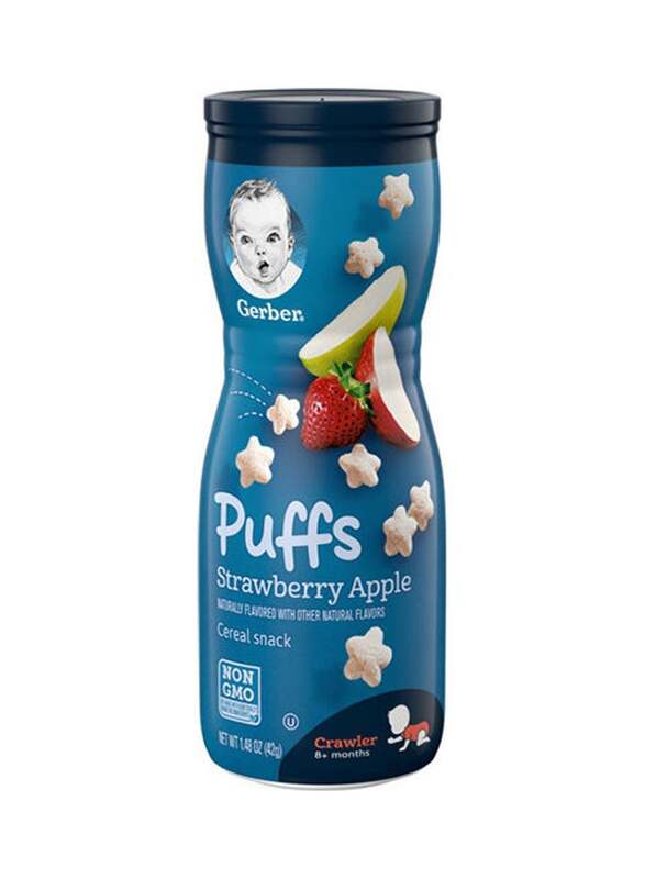 Gerber Strawberry Apple Puffs Baby Cereal, 42g