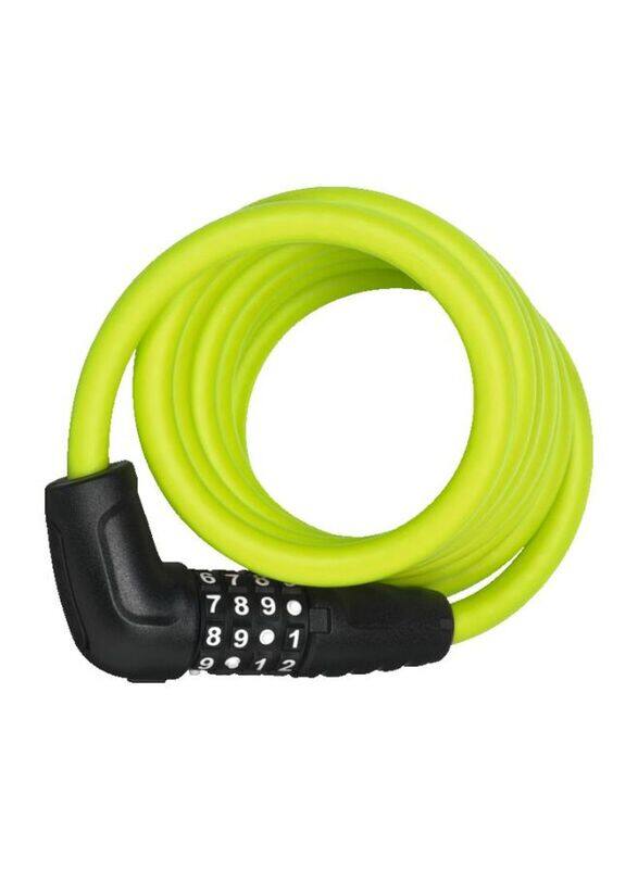 

Abus 2-Piece Numero Coiled Cable Lock, Green