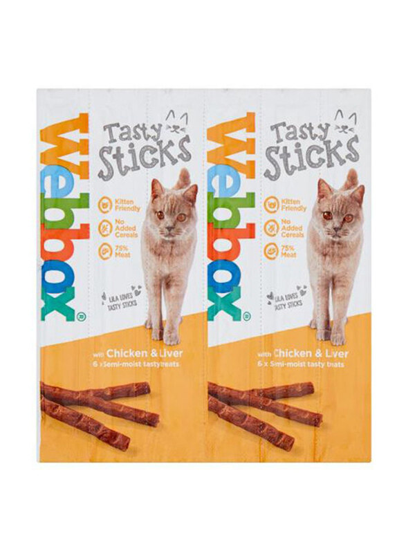 

Webbox Tasty Sticks with Chicken & Liver Cats Dry Food, 30g