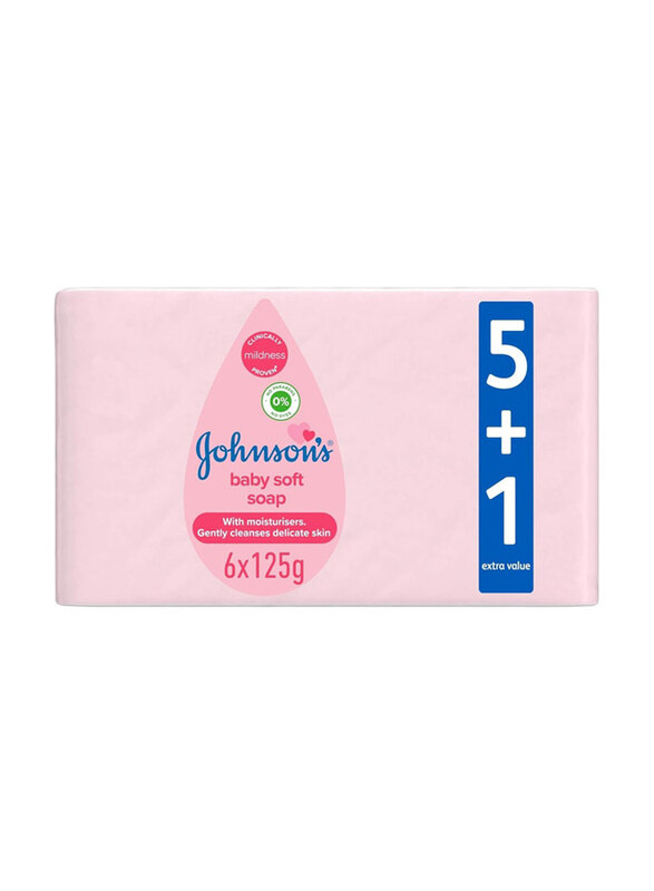 

Johnson's 6-Pieces 125gm Baby Soft Soap, Pink