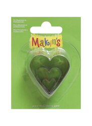 Makin's USA Heart Shaped Clay Cutters Set, 3 Pieces, Green