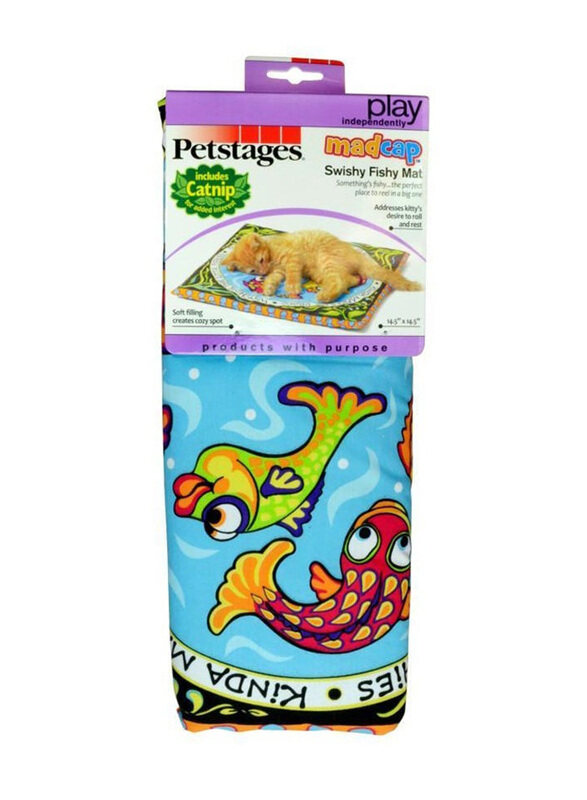 

Petstages Madcap Swishy Fishy Catnip Play Mat, Multicolour