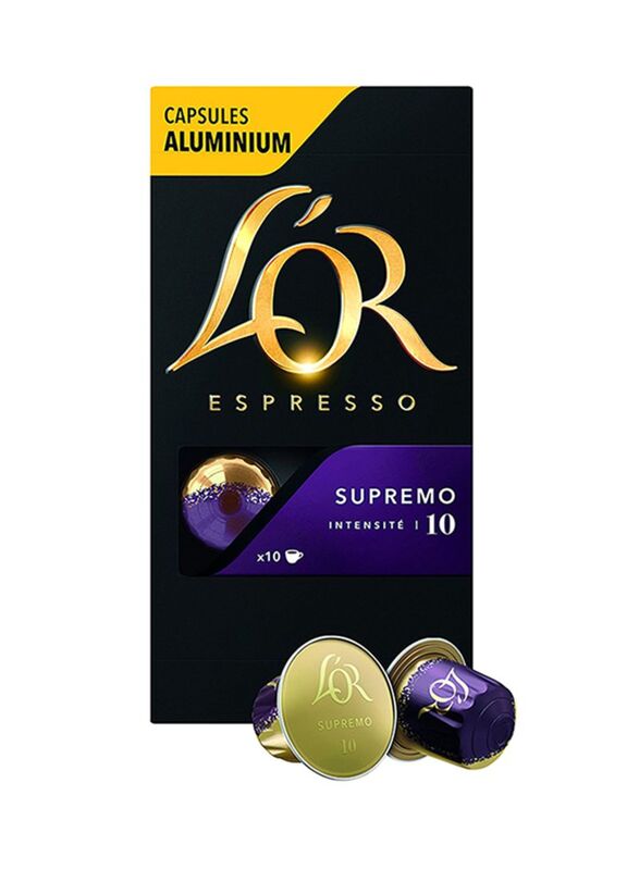 LOR Espresso Supremo Coffee Capsules, 10 Capsules x 52g