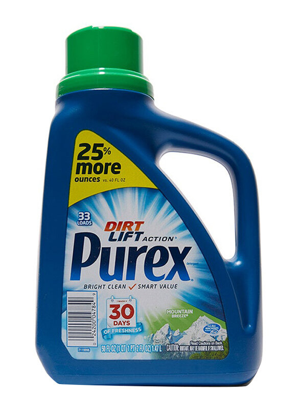 

Purex Mountain Breeze Triple Action Laundry Detergent, 1.47 Liters