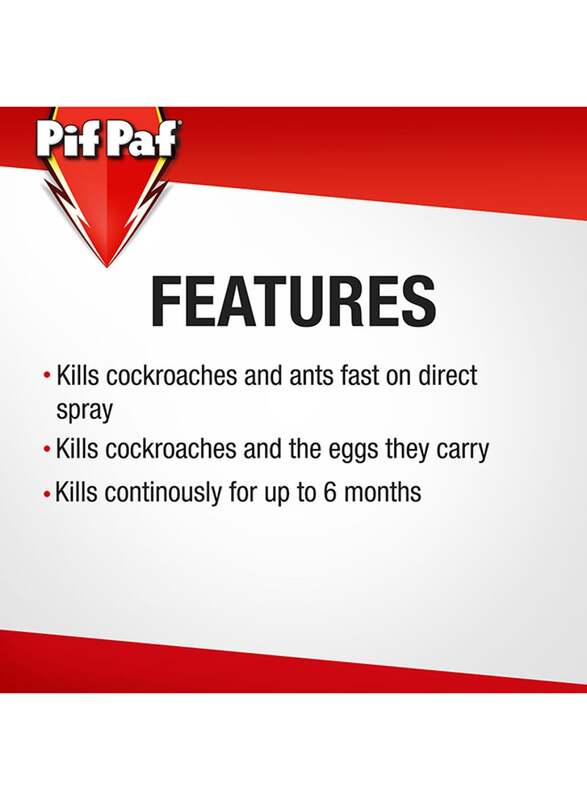 Pif Paf High Performance Cockroach & Ant Killer, 2 x 400ml