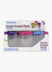 Sistema Knick Knack Container Set, 138ml x 3 Piece, Multicolour