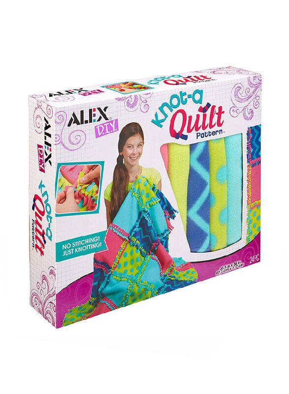 

Alex Toys Knot-A-Quilt Pattern DIY Craft Kit, 24 Pieces, Ages 8+, Multicolour