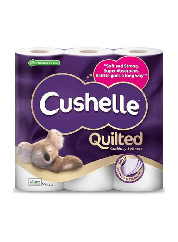 

Cushelle Ultra Quilted Toilet Rolls, 9 Rolls