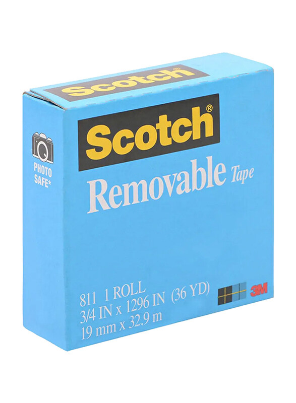 

Scotch Removable Magic Tape, 19mm x 32.9m, Blue