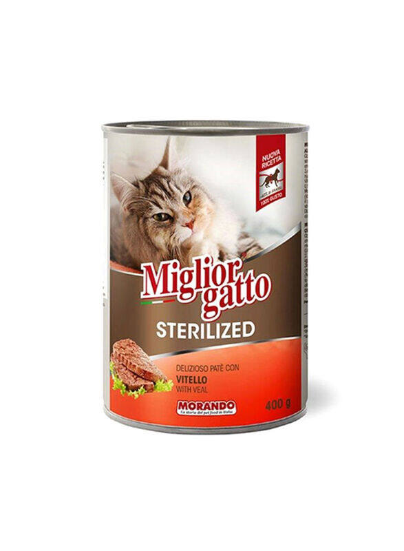 

Miglior Gato Sterilized with Veal Dry Food for Cats, 400g
