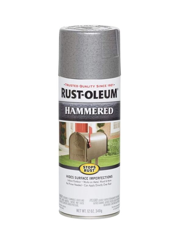 Rust-Oleum Stops Rust Hammered Spray Paint, 12oz, Silver