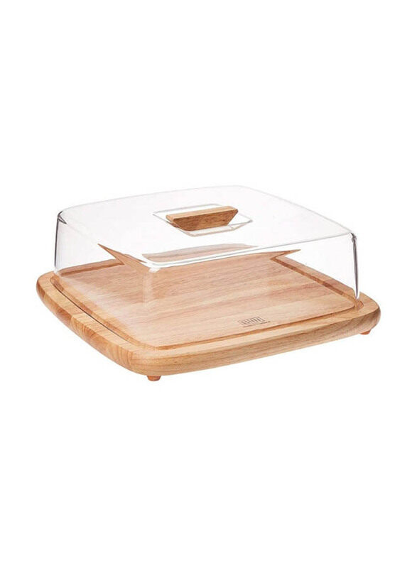 

Billi Wooden Cheese Dome with Acrylic Cover, Clear/Brown