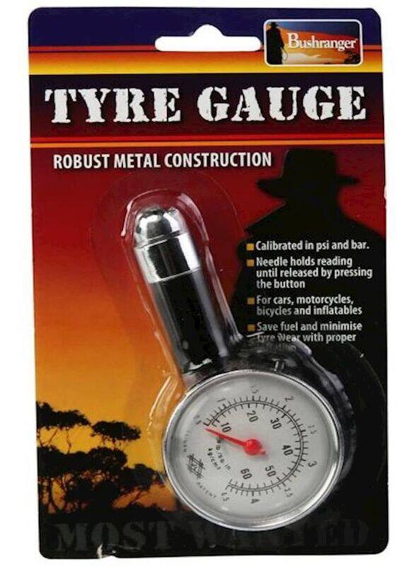 Bushranger Tyre Gauge, Black