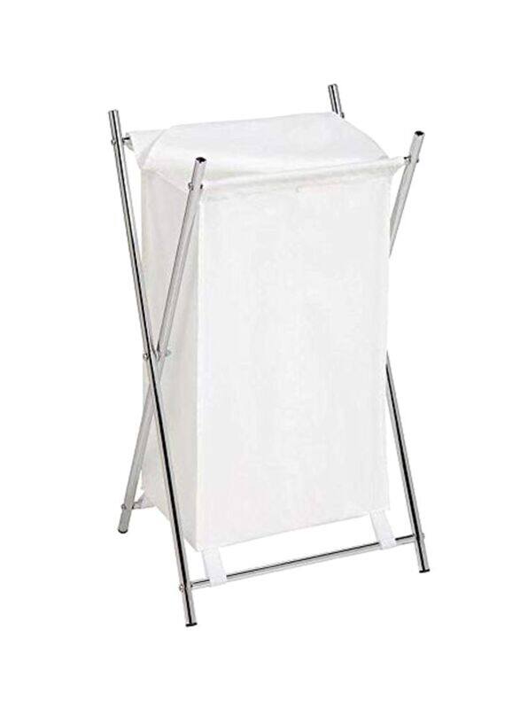

Generic Foldable Hamper with Cover, White/Silver