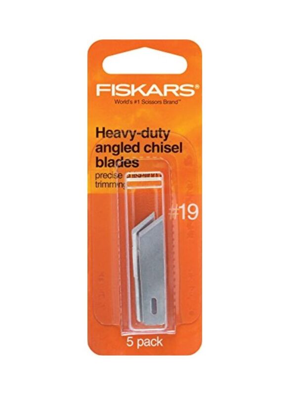 Fiskars Premium Steel Chisel Blade Set, 5 Pieces, Silver