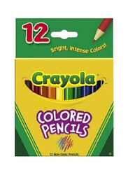 Crayola 12-Piece Half Length Coloured Pencils, Multicolour