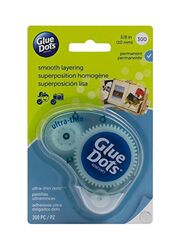 Glue Dots Dot Disposable Dispenser, 300 Pieces, Clear