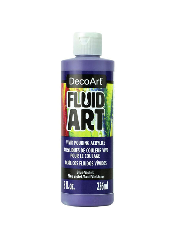 Deco Art Fluid Art Ready-To-Pour Acrylic Paint, 236ml, Blue Violet