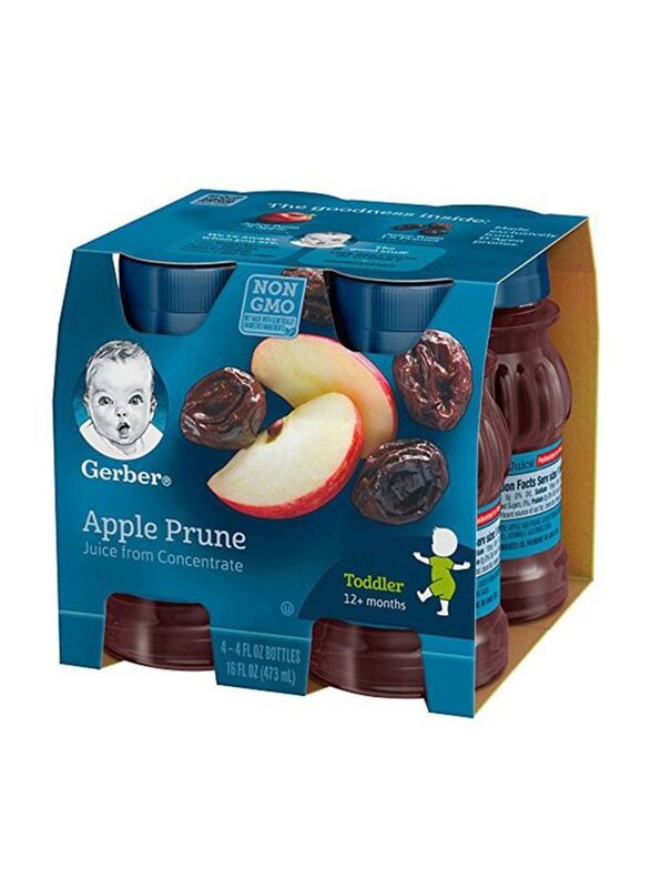Gerber Apple Prune Juice, 4 x 473ml