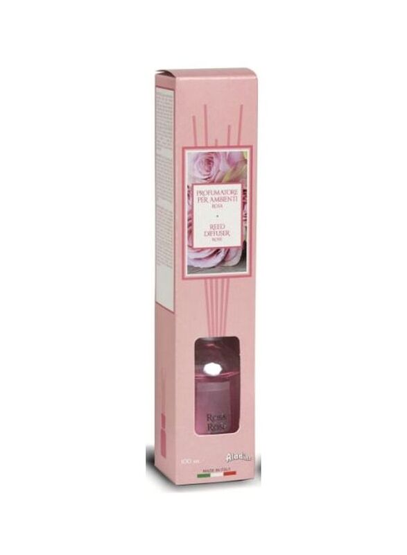 Aladino Rose Scented Reed Diffuser, 100ml, Pink