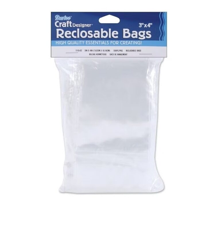 

Darice 100-Pack Reclosable Bag, Clear, 3 x 4 inch