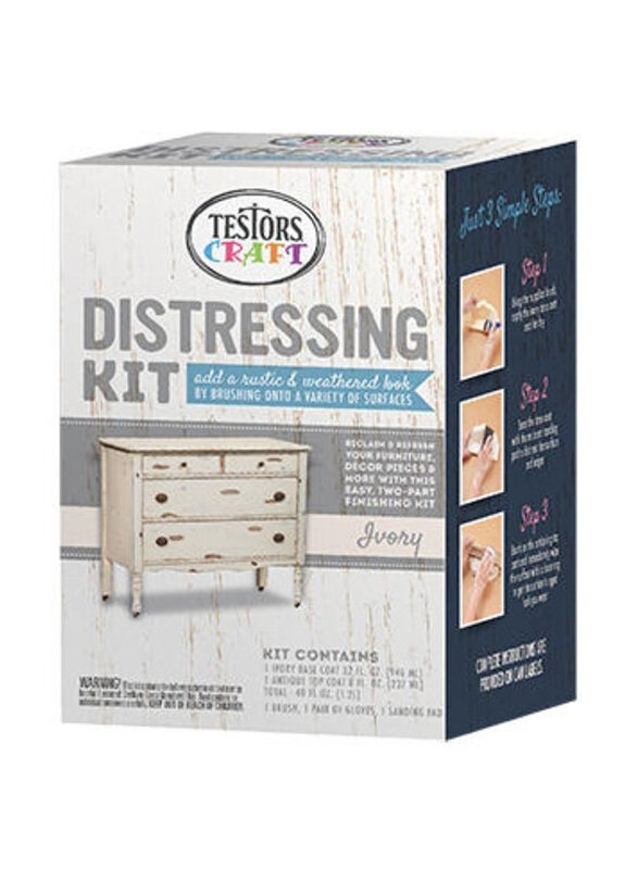 

Testors Crafts Distressing Kit, 1.2L, Ivory