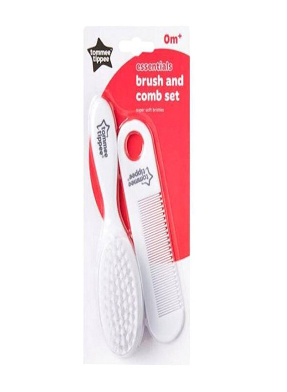 

Tommee Tippee Essentials Baby Brush and Comb, White