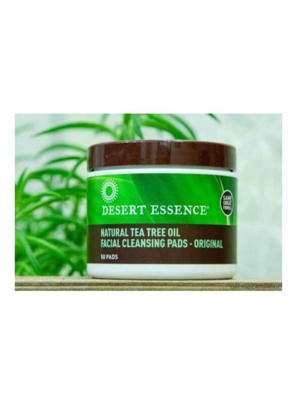 Desert Essence Natural Tea Tree Oil Facial Cleansing Pads, 50 Pieces