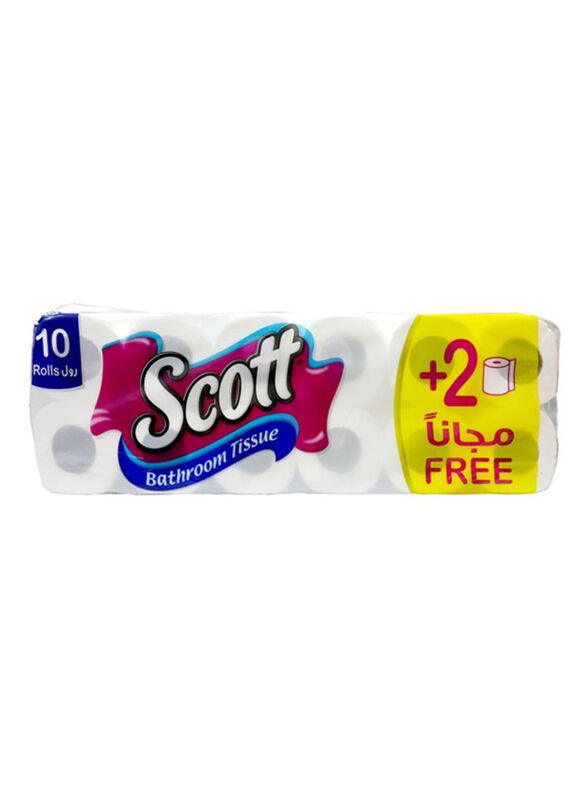 Scott Bathroom Tissue Roll, 12 Pieces