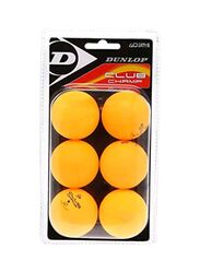Dunlop Club Champ Table Tennis Balls, 6 Pieces, Orange